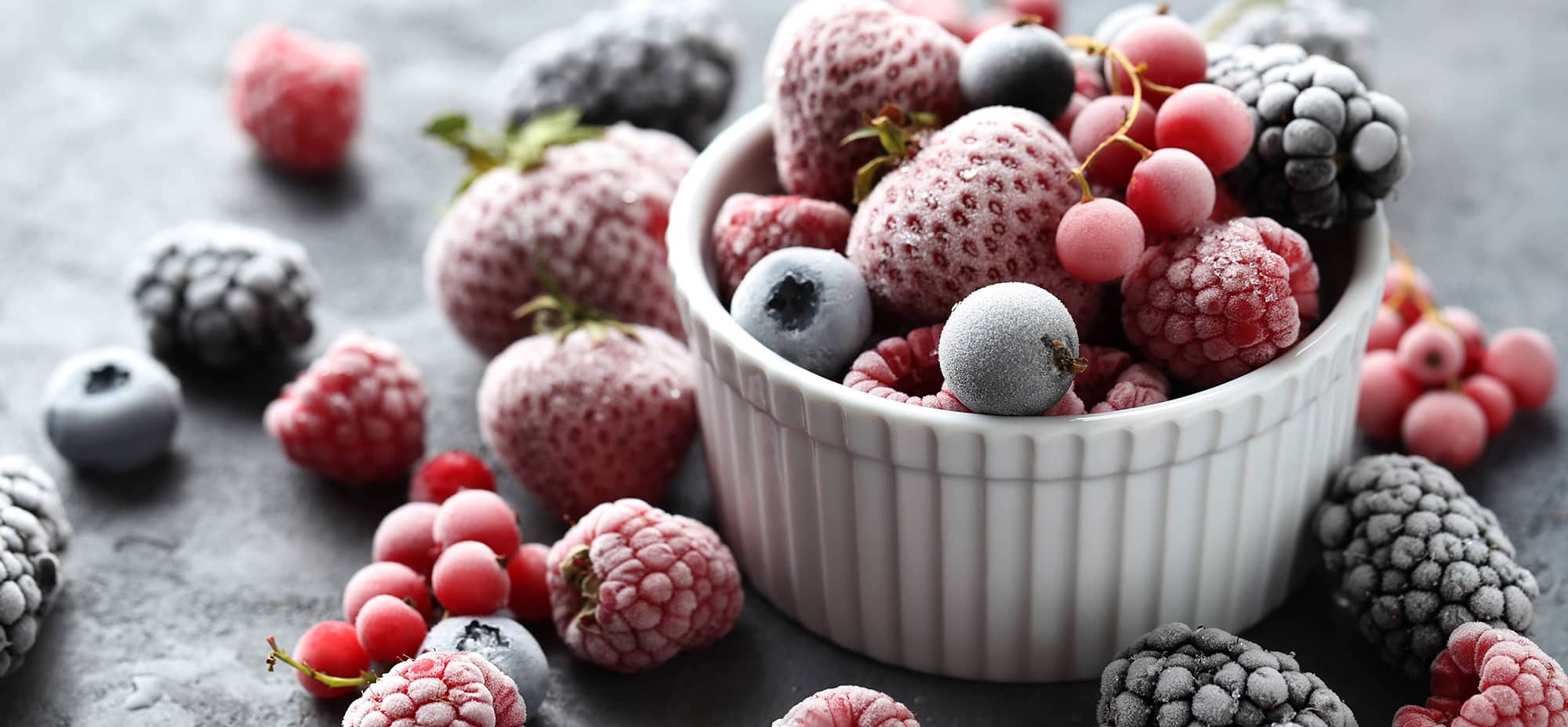 Image of frozen berries in a bowl